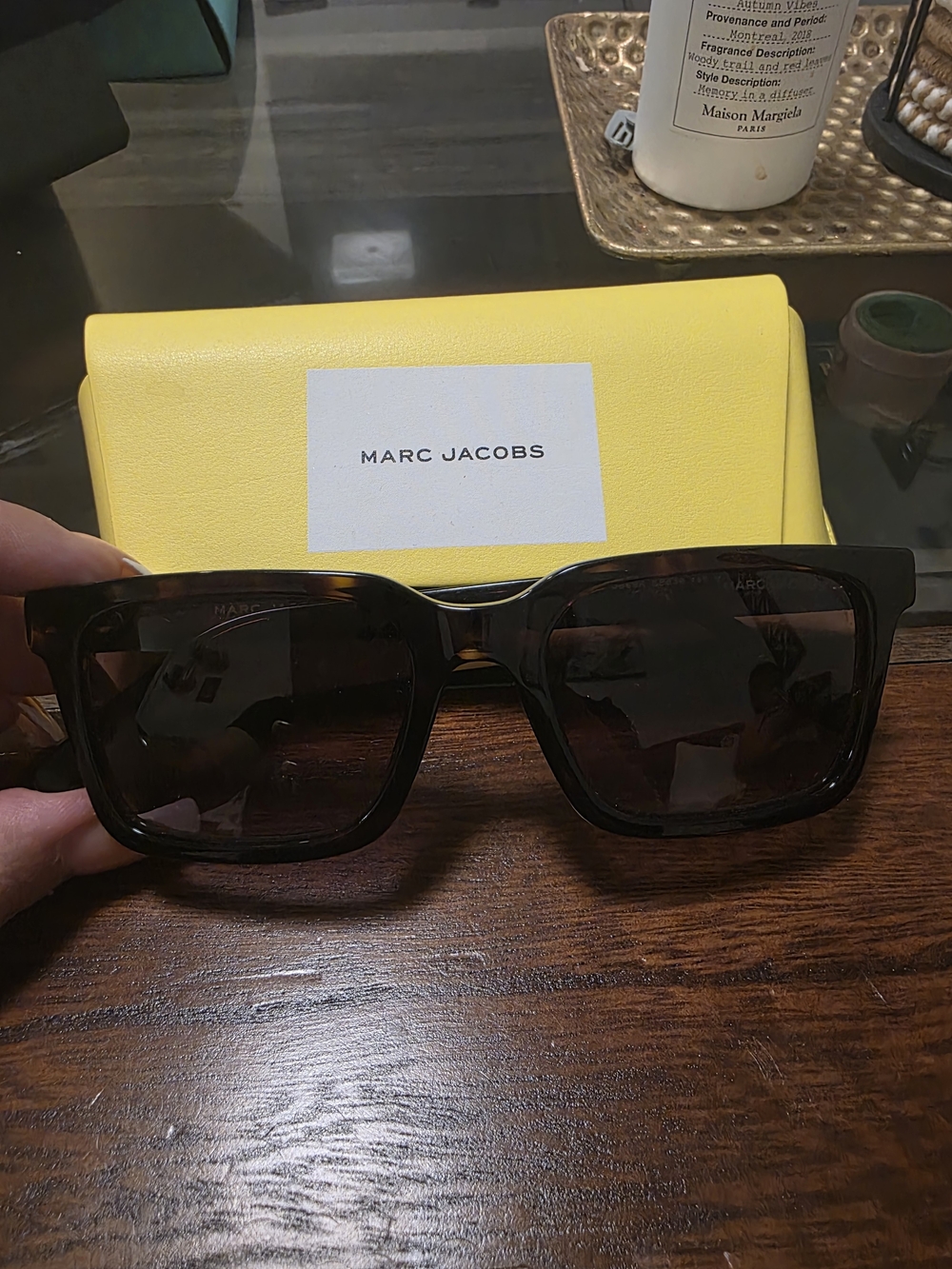 Marc Jacobs Unisex Square Sunglasses in Tortoiseshell